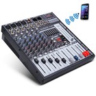BOYTONE 6 Channel BLUETOOTH Audio Mixer USB Port, 7 Band EQ, 16 DSP Effects
