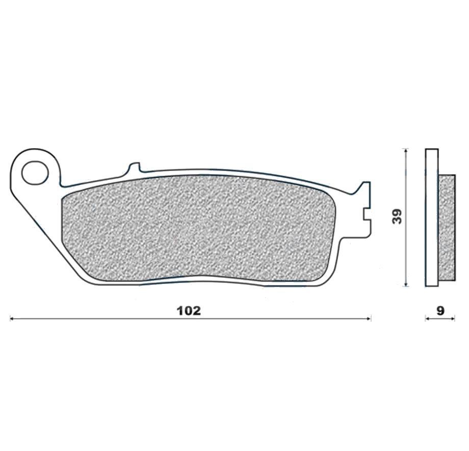 Plaquettes de frein moto Galfer avant 44g1050 pour Kymco Downtown 125i 2010 2011 2012 2013 2014