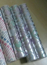 Vtg Lot 3 CARDBOARD GIFT TUBES Shipping Silver 10" Cylinder CRAFT Mailing 1.5 D