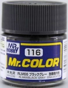 Mr Hobby - Gunze C-116 - Mr. Color (10 ml), RLM66 Black Gray