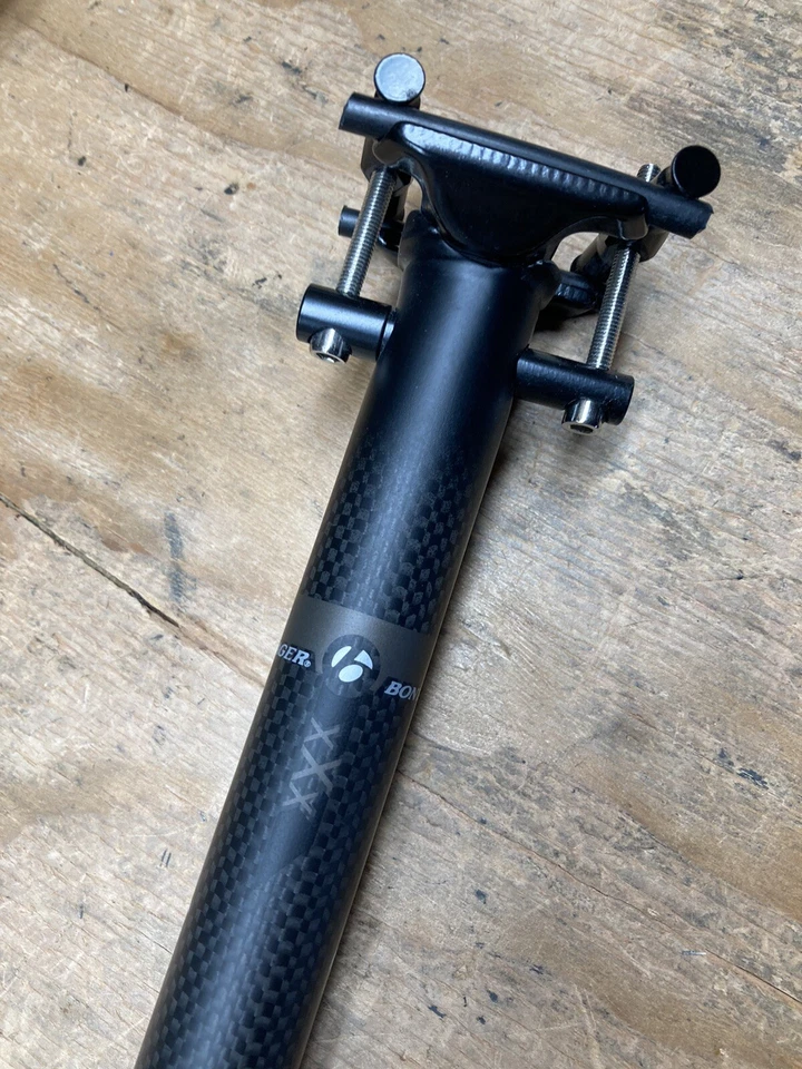 Tija de sillín de carbono Bontrager XXX 27,2 x 350 mm luz de retroceso cero rxl 0 bicicleta de carretera Foto 3 de 4