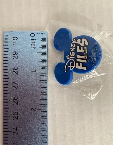 New Disney Vacation Club Rare Disney Files Magazine Pin Rubber Mickey Ear Shape - Picture 3 of 3