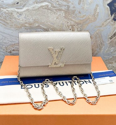 Louis Vuitton Louise Champagne Gold Pochette Chain Bag | eBay