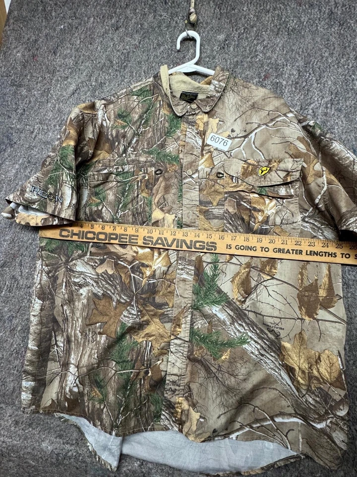 Scent Blocker Shirt Button Up Recon Vented Short Sleeve Real Tree XL - Image 4 of 4