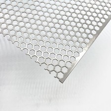 Edelstahl Gitter hexagonal HV7-9 1,0mm dick Muffler Schutz für Traktoren
