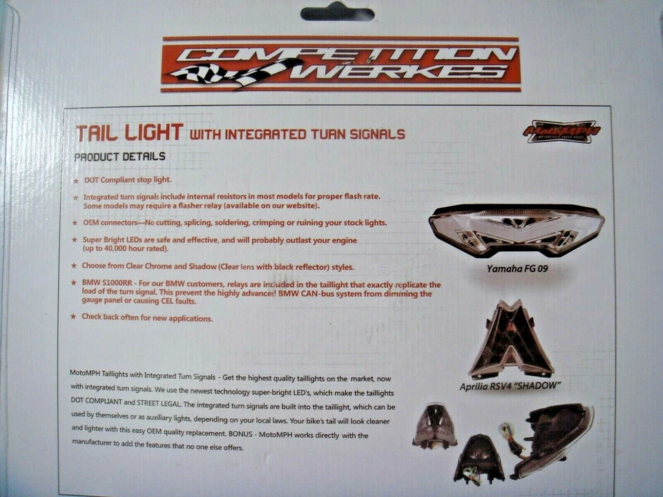 Luz trasera Honda CBR600 Competition Werkes integrada transparente MPH-3077C F4 X7 Foto 3 de 4