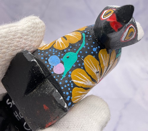 Vtg Armadillo Small Wood Carved Figure Mexican Folk Art SERGIO HERNANDEZ CRUZ - Picture 14 of 20
