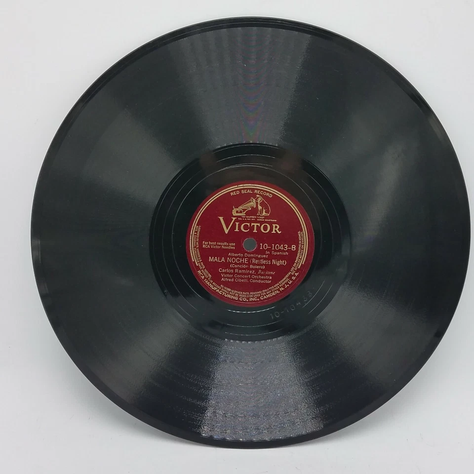 Carlos Ramirez - Dame De Tus Rosas / Mala Noche - RCA Red SEal 78 RPM Near Mint - Image 4 of 4