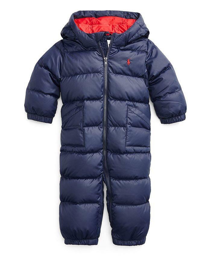 $155 Polo Ralph Lauren Baby Boys Navy Quilted Down Bunting