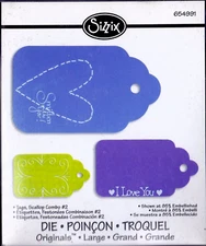 Scallop Tags Combo #2 Sizzix Originals Die 654991 Gently Used