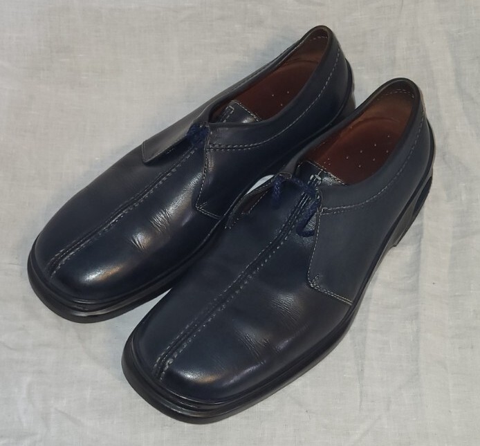 SAOLA Scarpe eleganti Cole Haan da uomo 10M classiche in pelle blu Oxford Nîke Aîr suola con lacci