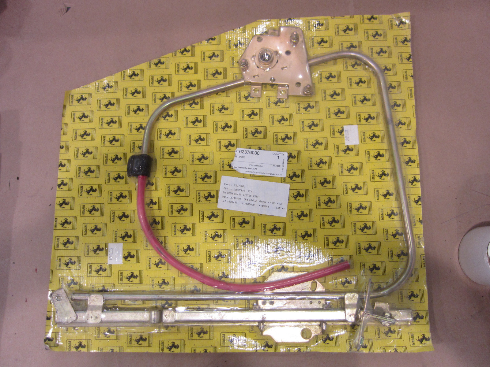 Ferrari Mondial - LH Window Glass Lifting Guide - P/N 62376000