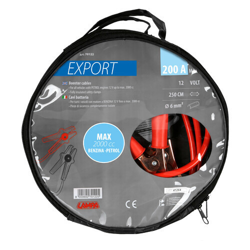 Cavi Batteria con Pinza 200 AH 250 Cm per Ponte Avviamento Batteria Emergenza - Miniatura 3