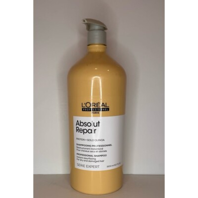 L'Oreal Absolut Repair Shampoo 50.7 oz 1.5 liters w/pump Protein Golden Quinoa