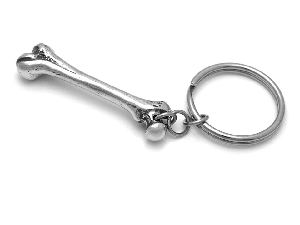 Handmade Human Femur Bone Keychain in Pewter, Anatomical Skeleton Charm Anatomy - Image 4 of 4