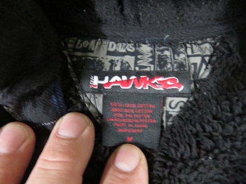 Tony Hawk Shacket Mens Medium Black Blue Flannel Long Sleeve Full Zip Hooded - Picture 5 of 10