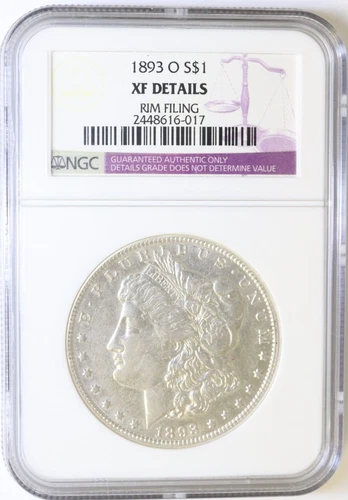 1893-O NGC - XF Details - Morgan Silver Dollar - Gorgeous Key Date Morgan!