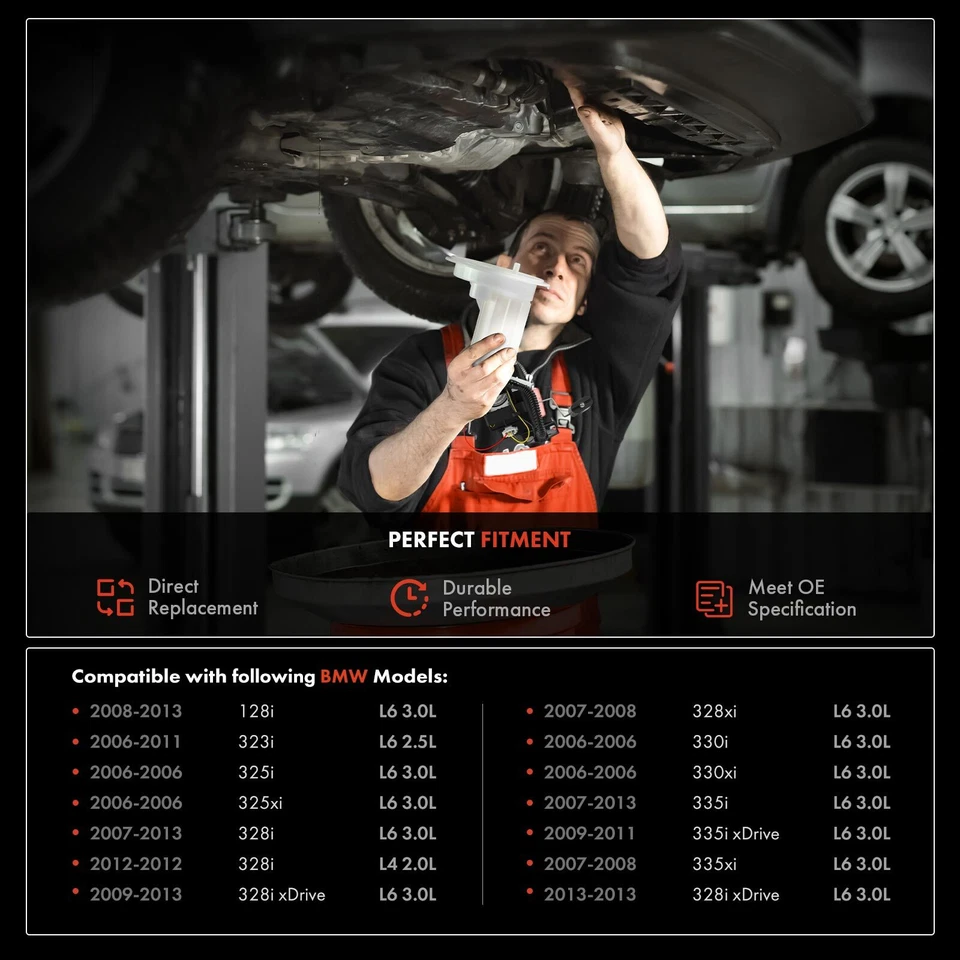 Conjunto de filtro de combustible para BMW F30 E82 E90 128i 323i 325i 328i 330i 335i xDrive Foto 2 de 4