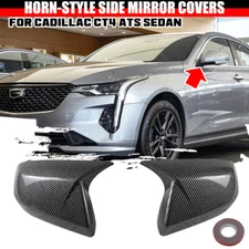 Carbon-M-Style Side Mirror Covers For Cadillac CT4 2020-2024 ATS Sedan 2013-2019