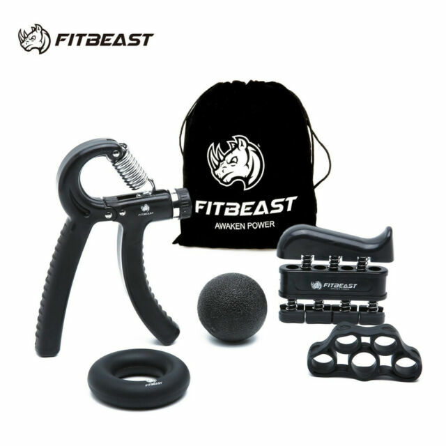 FitBeast Hand Grips Strengthener Wrist Grip Workout Set-5 Pack Adjustable Gri...
