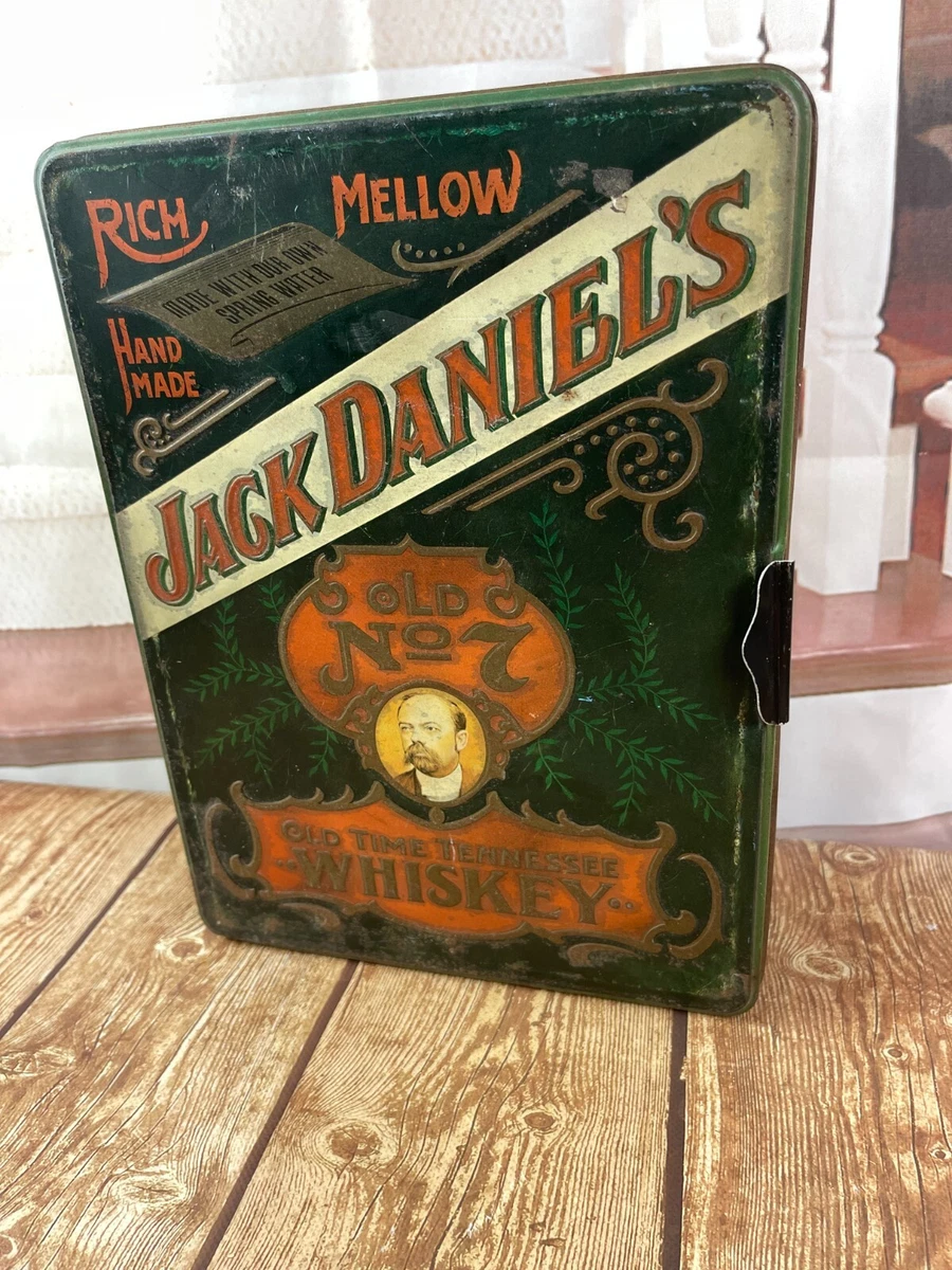 Jack Daniels Metal Tin Box vintage Whiskey Hudson-Scott ENG Old