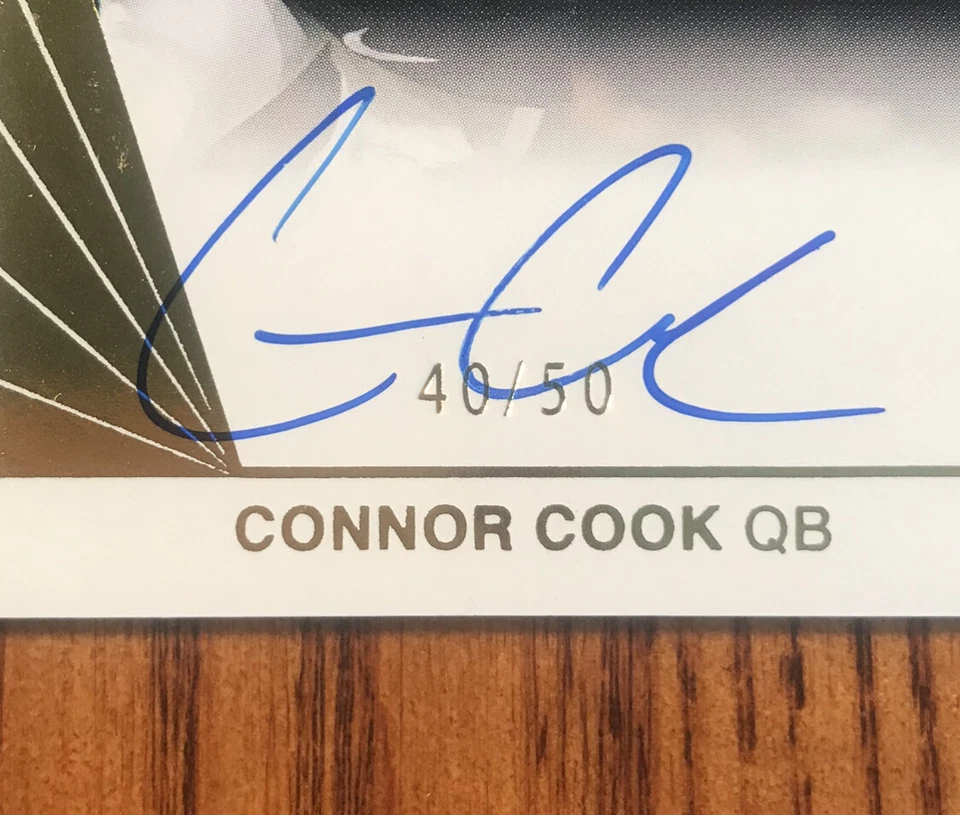2016 Leaf Ultimate Draft Autograph ‘92 Rookie Autographs Gold Connor Cook #BACC1 - Image 3 of 3