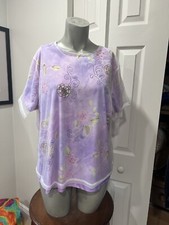 Vintage Babydoll Lingerie. Top Bottom Lg. Lavender Floral