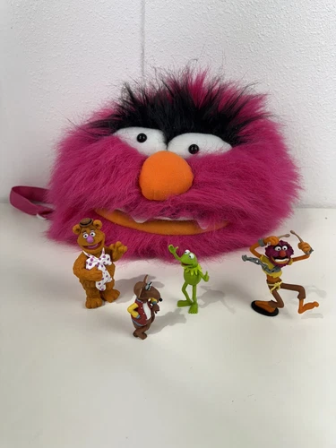 Disney Muppets Plush Animal Head Small Pink Backpack Bag