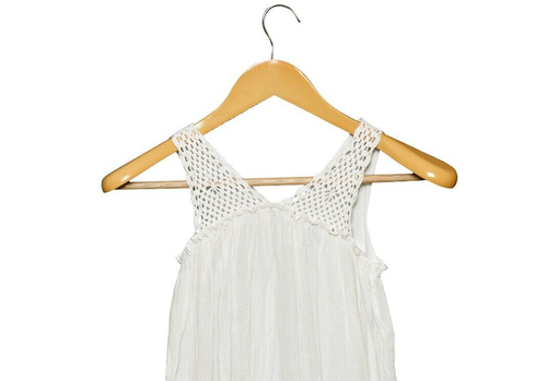 Doen Dress 4 Years Girl Kid's Sleeveless Crochet Lace Boho Ivory Midi NEW 38754 - Picture 2 of 6