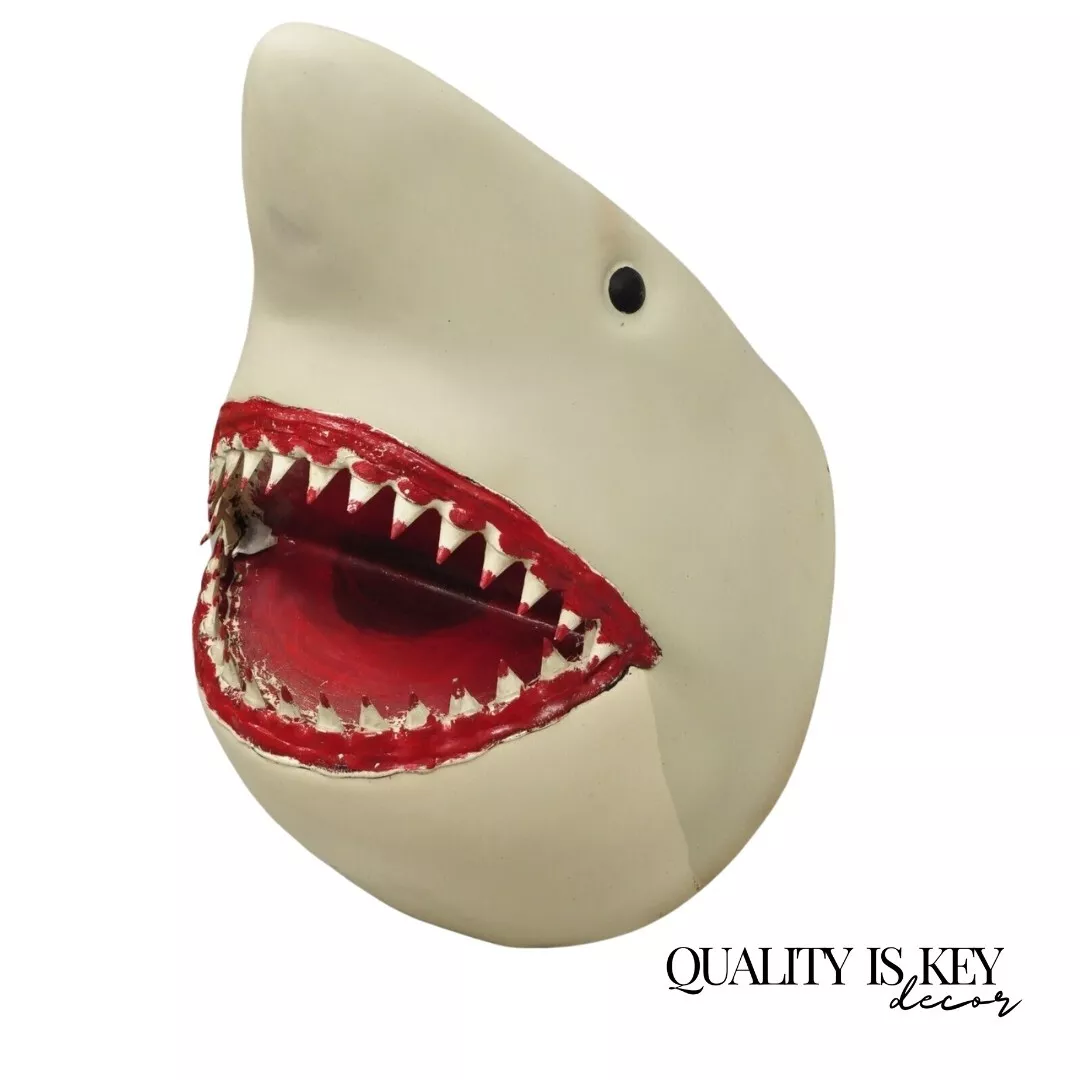 Vintage 23 Molded Rubber Jaws Great White Shark Replica Movie Prop