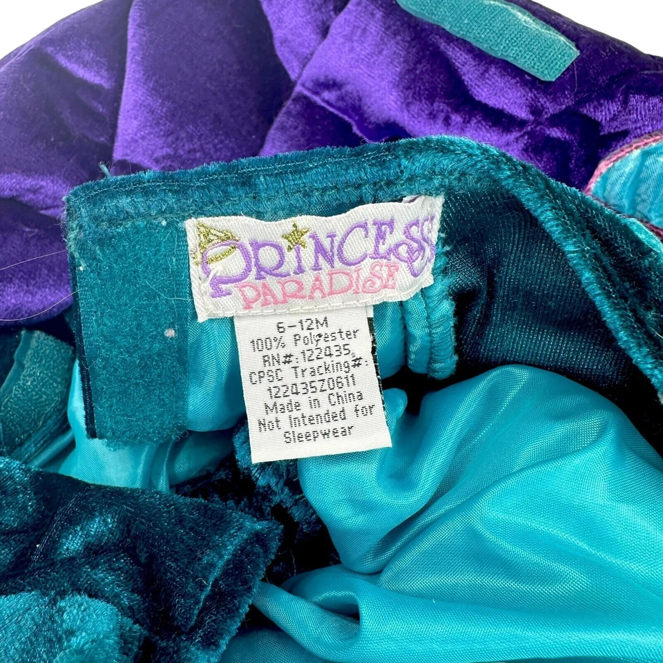 PRINCESS PARADISE MULTICOLOR PEACOCK PLUSH BODYSUIT HALLOWEEN COSTUME 6M -12M - Image 2 of 3