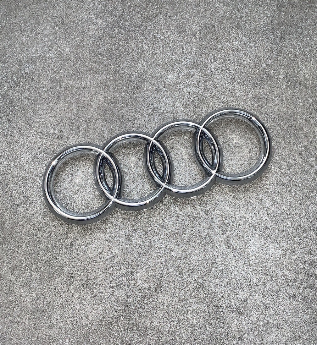 Logo calandre Audi argent 273x94mm insigne de rechange pour modèles A3 A4 A5 A6