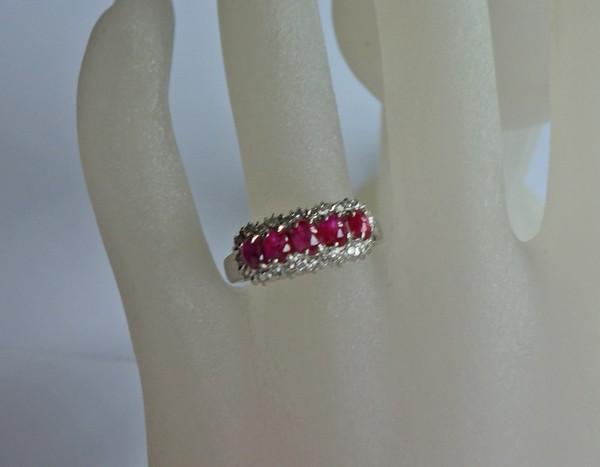 Excellent*ruby ring ring with ruby diamond from 1… - image 6