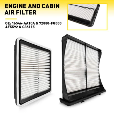 Engine Air Filter Cabin Filter for Subaru Forester Impreza WRX STI XV Crosstrek - Image 1 of 4