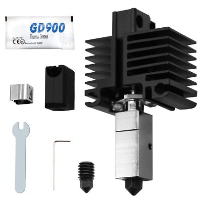 Hotend Assembly for Bambu Lab X1 P1P 0.4mm Hardened Steel Nozzle Full Metal 