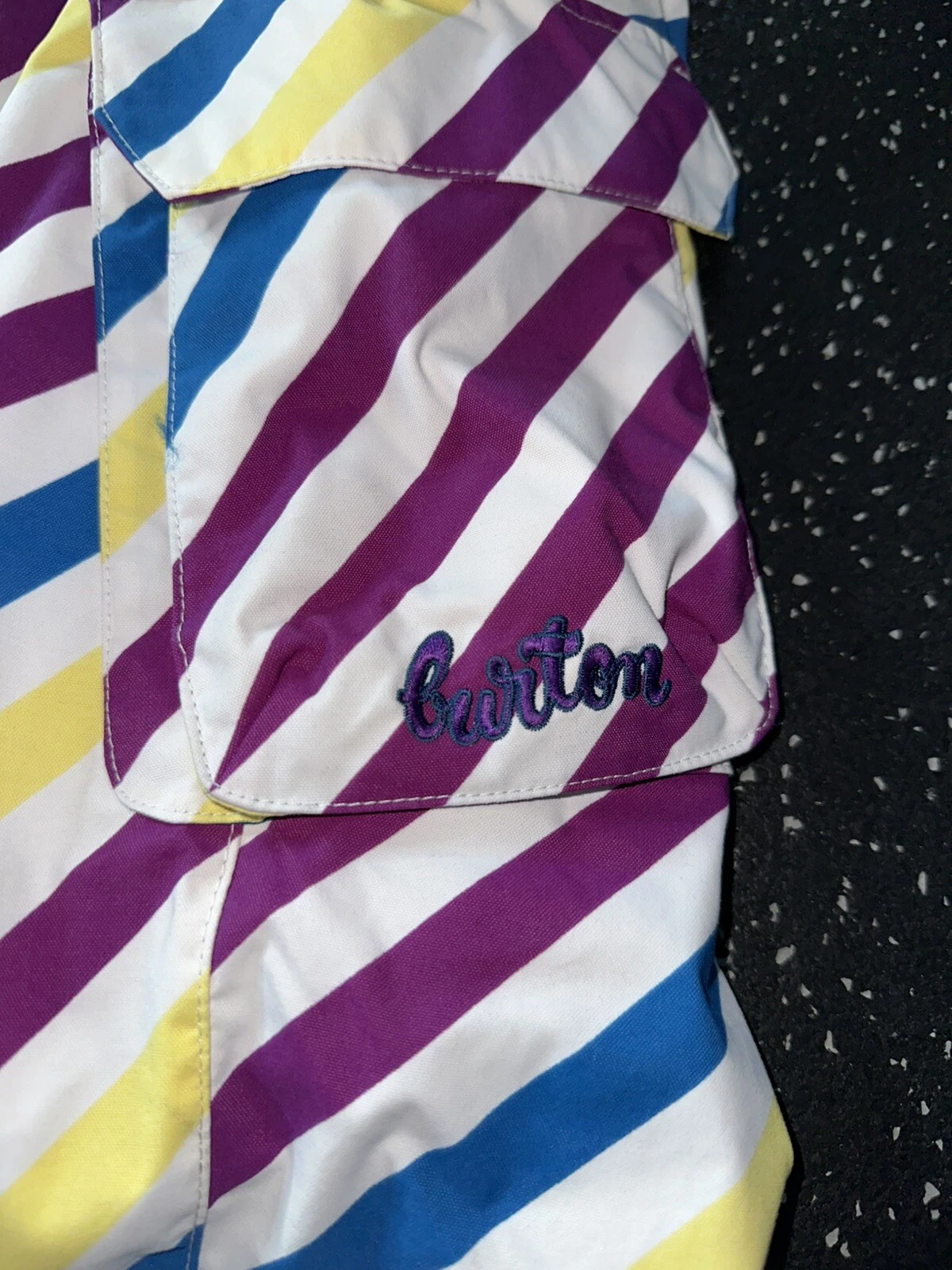burton dry ride sugar & spice striped snow ski winter pants