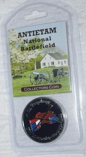 ANTIETAM NTL BATTLEFIELD "COLLECTORS COIN (1.75") New & Sealed & NPS Map/Guide - Picture 3 of 6