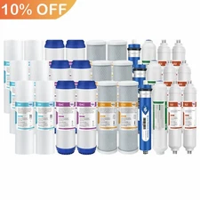6 Stages pH Reverse Osmosis Water Filter Set w/ 36/50/75/100/150 GPD RO Membrane
