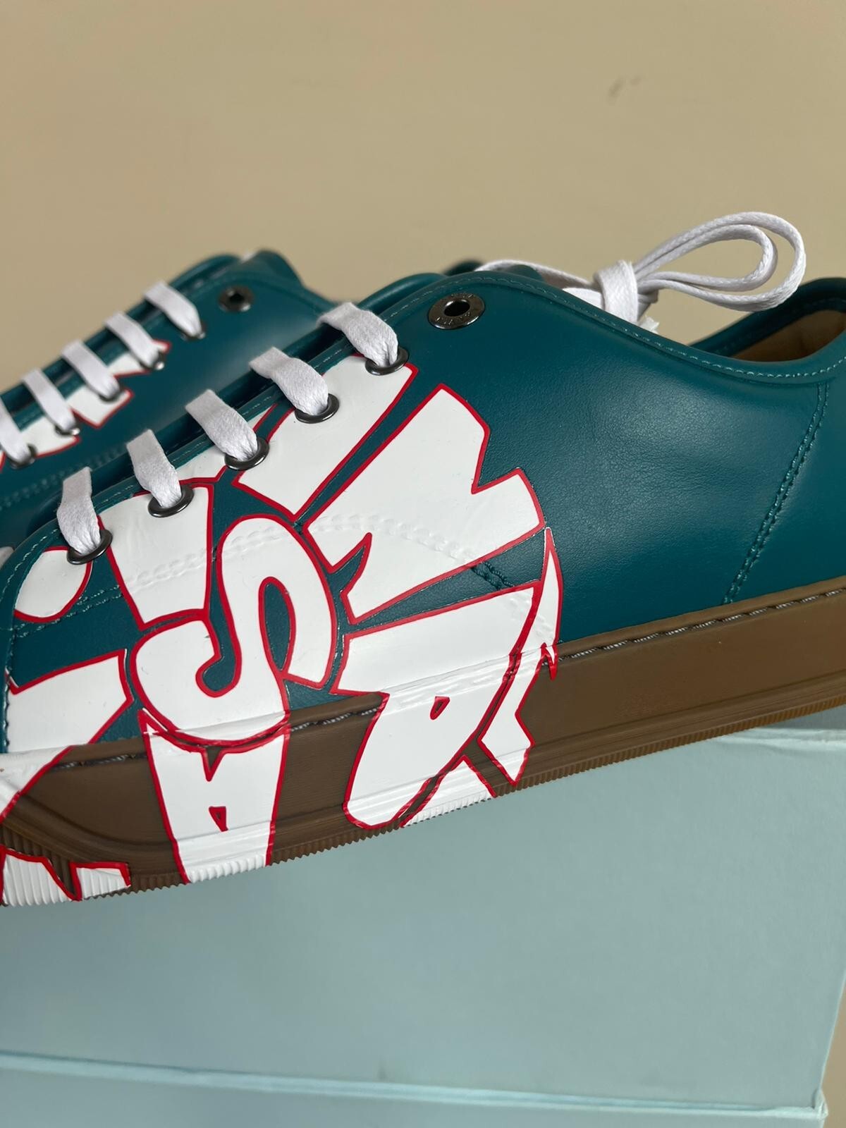Lanvin , DBB1 Sneakers in Teal , BNIB 41 IT / 8 US image 2