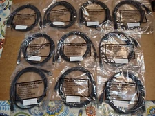 New 5 Foot CAT 5E Black Ethernet Patch Cables RJ 45 Lot of 10