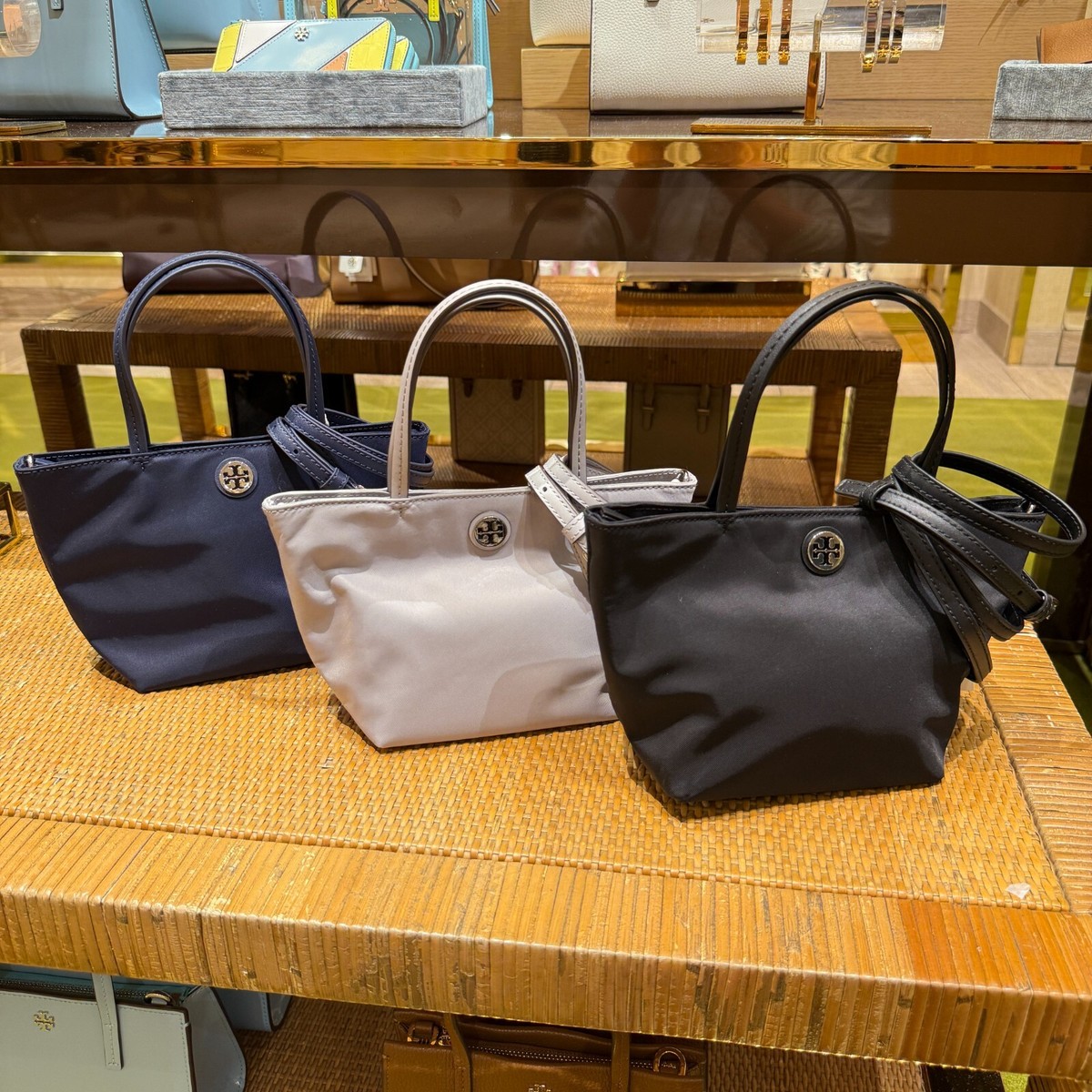 定番★Tory Burch Nylon Mini Tote 167913 軽量 Tory Burch Nylon Mini Tote 167913 Crossbody Bag Purse | eBay