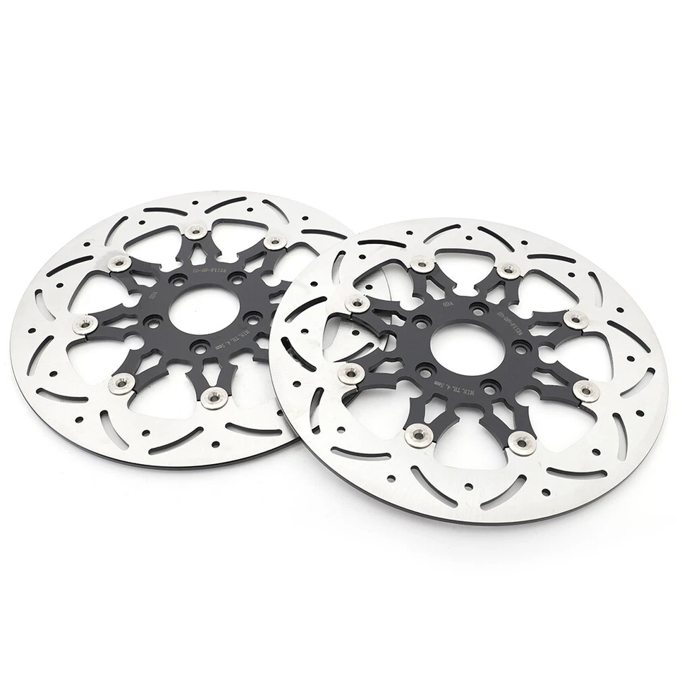 2x Disques de Frein Avant pr Harley Touring Road King Electra Glide Street Glide - Photo 1/4