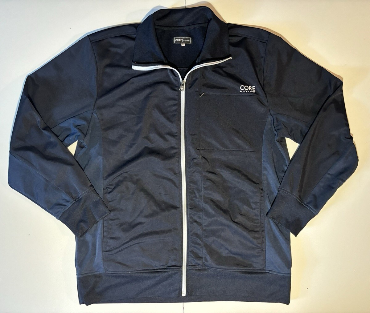 Jack & Jones Core Men's Full Zip Black Blue Track Jacket