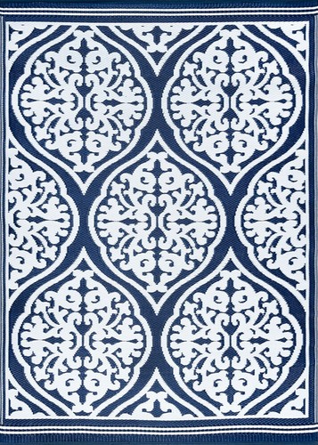 4x6 Blue Bulbs Scrolls Petals Floral Area Rug SUN1702 - Aprx 3' 9" x 5' 11"