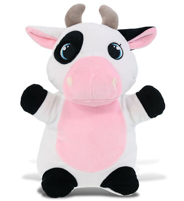 DolliBu Snug-Mooshies Standing Cow Stuffed Animal Squishy Plush Toy - 10 Inch
