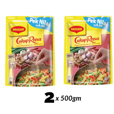Maggi Cukup Rasa All-In-One Food Seasoning 500g x 2 (Halal) Flavor Enhancer