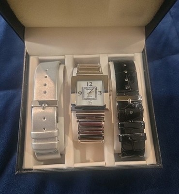 New Gruen Quartz Watch W 2 Interchangeable Watchbands