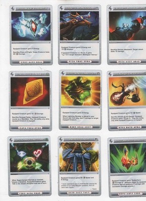 Chaotic lot #056. Lot of 9 Battlegear  cards