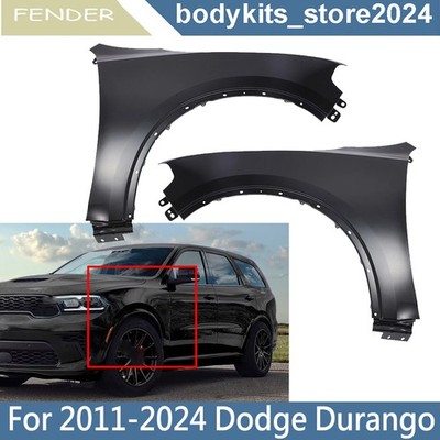 Primed Steel Front Left and Right Side Fender For 2011-2024 Dodge Durango