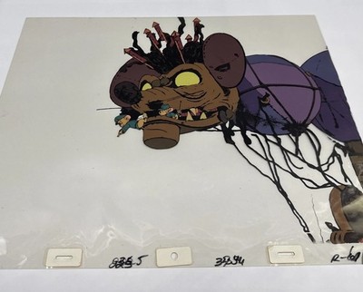 Vintage 1986 American Tail Don Bluth Art Cel Giant Mouse Of Minsk Rocket Flash
